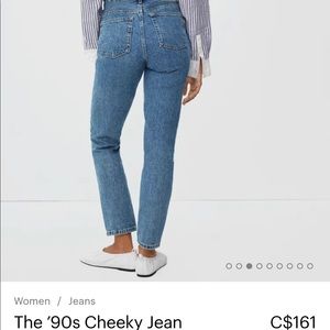 Everlane the 90s cheeky jean size 27 regular in medium blue